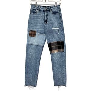 Hollister Ultra High Rise Patchwork Tapered Mom Jeans 3R